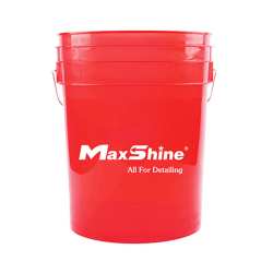 MaxShine - Seau Transparent Rouge 20L face